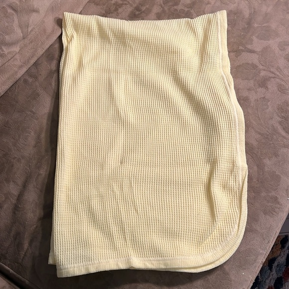 J.E. Morgan Baby Receiving Blanket Waffle Knit Yellow NWOT 100% Cotton Vintage - Picture 3 of 6